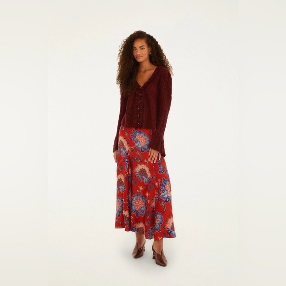 FARM Rio Dresses & Skirts - FARM RIO Red Luang Lenzing™ Maxi Skirt